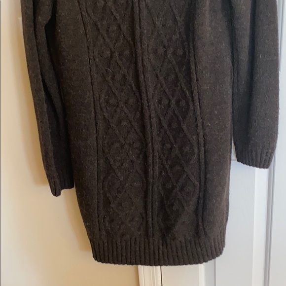 HEATHER CHOCOLATE HEAVY CARDIGAN W/BELT SZ LG - Picture 8 of 9